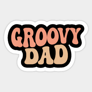 Groovy Dad Father Birthday Matching Family Party Sticker